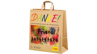 Die Netto Spendentasche 2020 wurde von Kindern eines RTL-Kinderhauses in Berlin gestaltet 